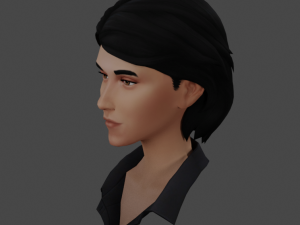 Short hair for a girl 3D 모델