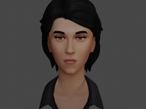 Short hair for a girl 3D Model
