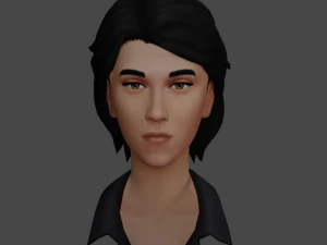 Short hair for a girl 3D Model