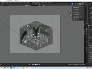 Blender render cycles isometric room 3D मॉडल