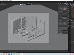 Blender render cycles room Modello 3D