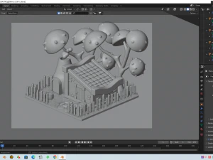 Blener render cycles illustration art 3D Model