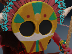Shaman stick blender shaman render cyclec fur 3D Модель