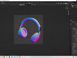 Headphones blender modeling art render cycles animation 3D Model