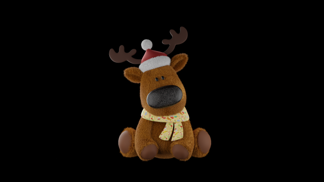 New years deer 3D Модель .c4d .max .obj .3ds .fbx .stl .blend