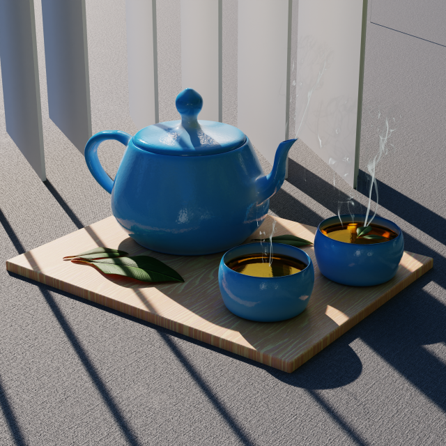 Black tea ceremony blender render cycles Model 3D .c4d .max .obj .3ds .fbx .stl .blend 