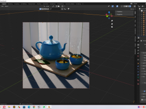 Black tea ceremony blender render cycles Model 3D