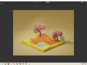 Autumn Garden Blender Cyclec 3D Model