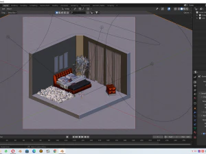 सोने का कमरा 3D मॉडल