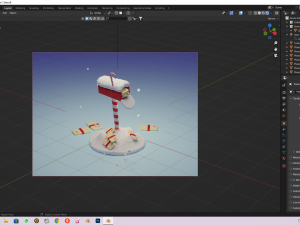 Blender 34 Christmas Mailbox Modelo 3D