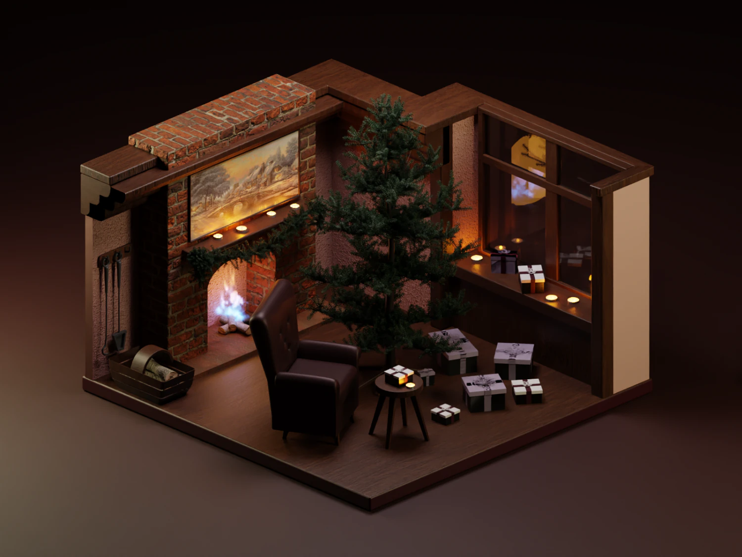 Happy New Year 3D Model .c4d .max .obj .3ds .fbx .stl .blend