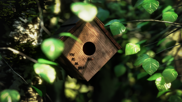 Birdhouse Nature Animation 3D Model .c4d .max .obj .3ds .fbx .stl .blend 