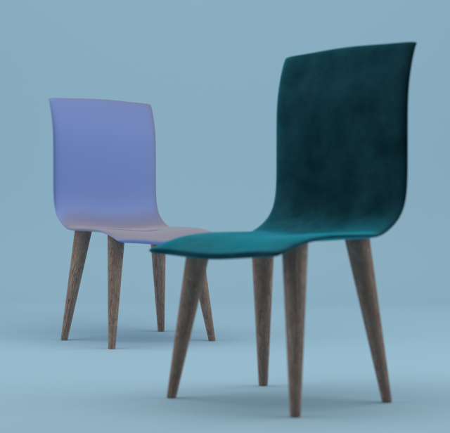 SCHOOL CHAIR 3D Model .c4d .max .obj .3ds .fbx .stl .blend 