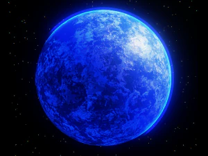 Proceduralna planeta lodowa Model 3D