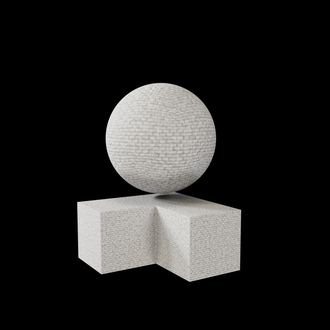 Procedural White Brick Material CG Textures .c4d .max .obj .3ds .fbx .stl .blend 
