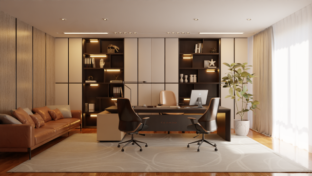 3D interior office in blender 3D मॉडल .c4d .max .obj .3ds .fbx .stl .blend 