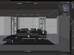 Interiors in blender 3D 模型