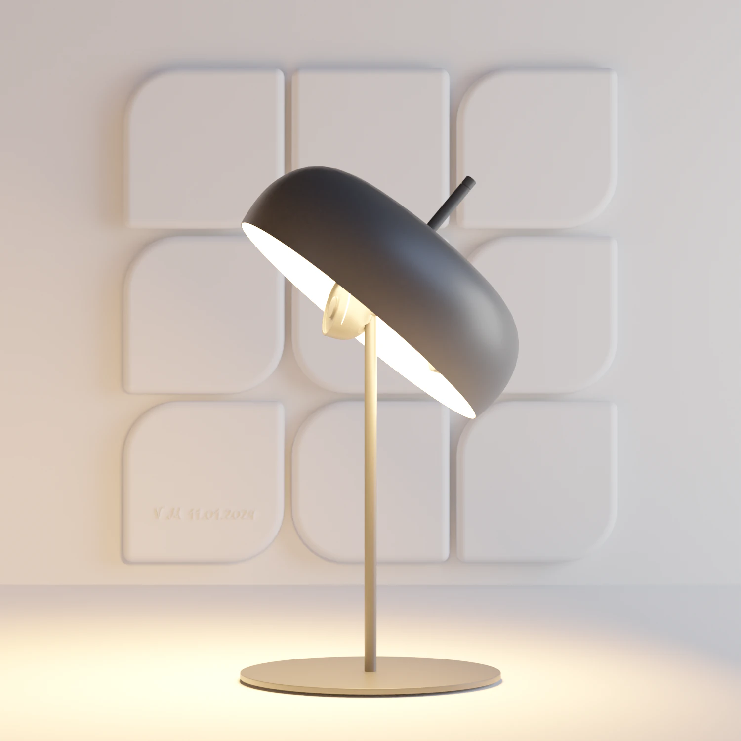 Table Lamp 3D Model .c4d .max .obj .3ds .fbx .stl .blend 