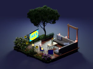 Salotto da giardino Modello 3D