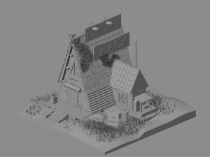 Gravity Falls Mystery Shack Modello 3D