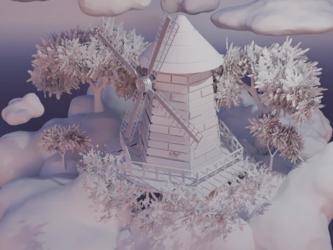 Molino de viento en licuadora Modelo 3D