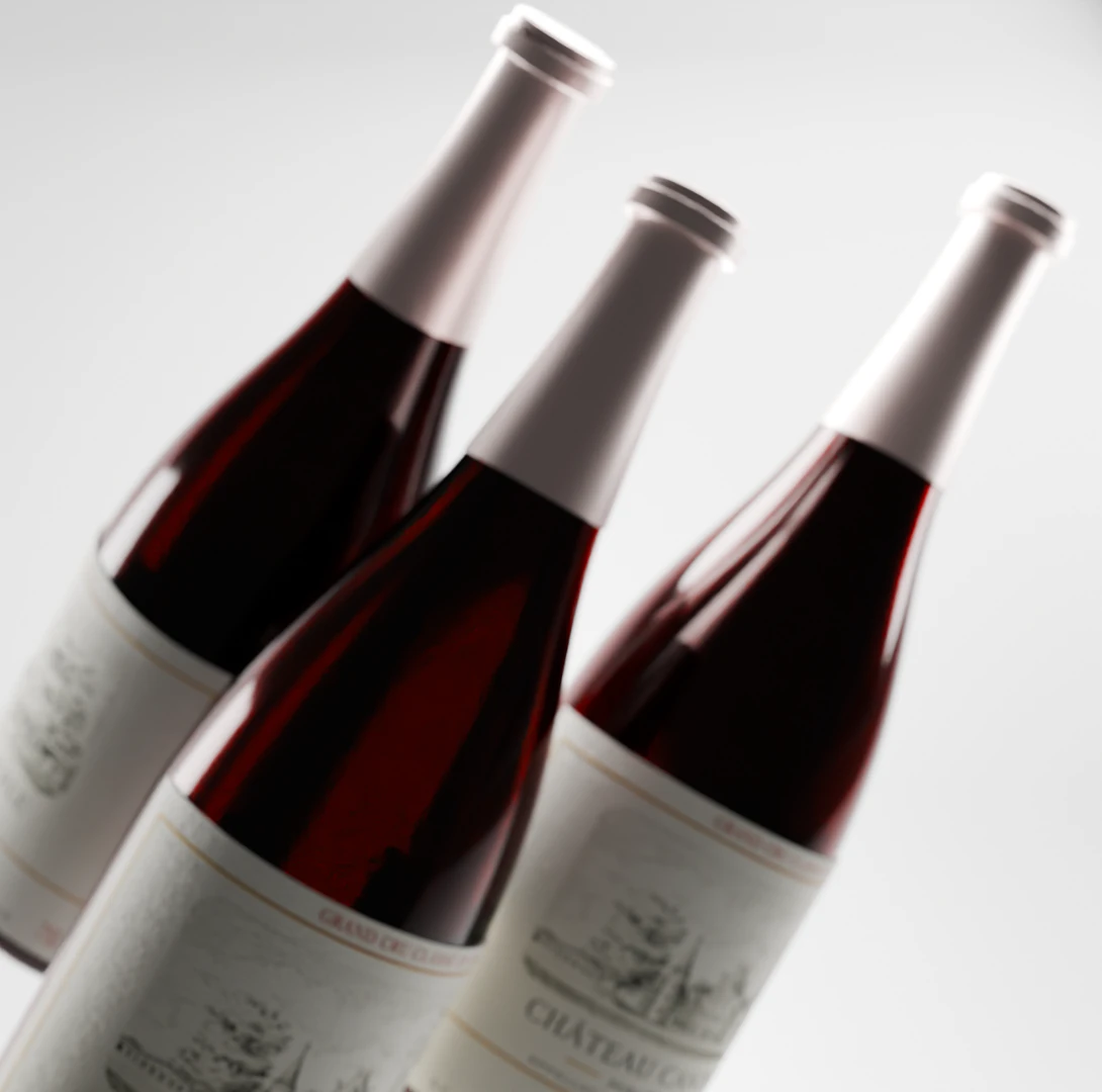 Bottiglia di vino Modello 3D .c4d .max .obj .3ds .fbx .stl .blend 