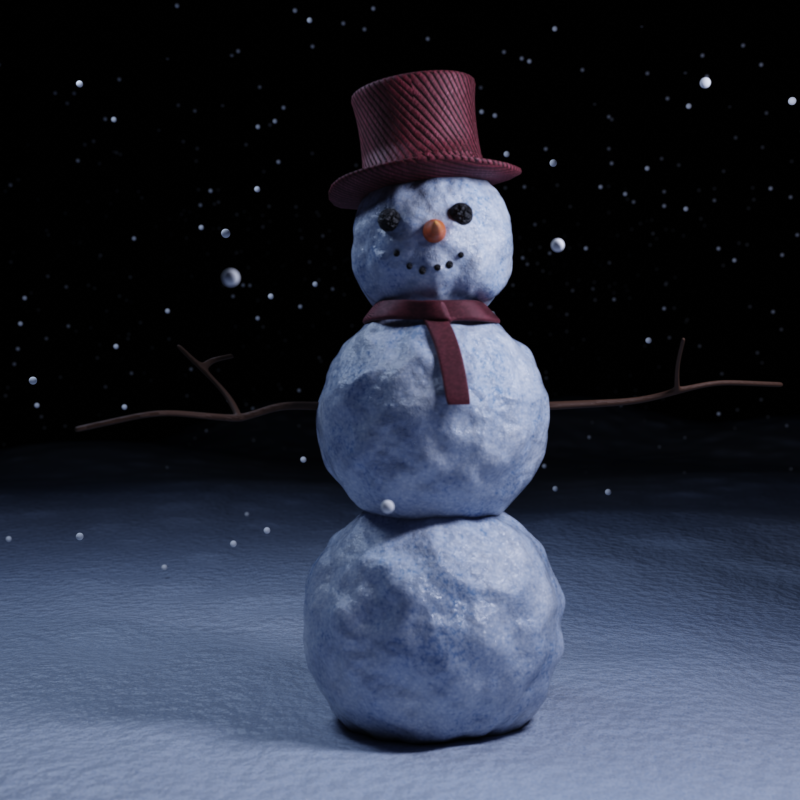 Winter Snowman Modelo 3D .c4d .max .obj .3ds .fbx .stl .blend 