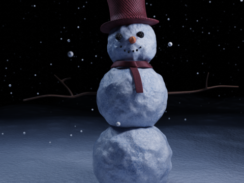 Winter Snowman Modelo 3D