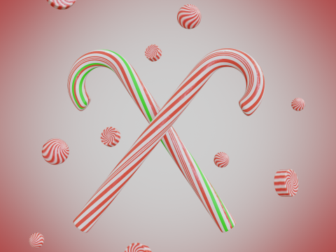 Candy Canes Modelo 3D