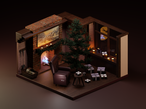Christmas room 3Dモデル