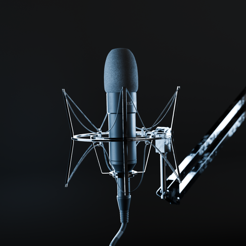 Microphone 3D-Modell .c4d .max .obj .3ds .fbx .stl .blend 