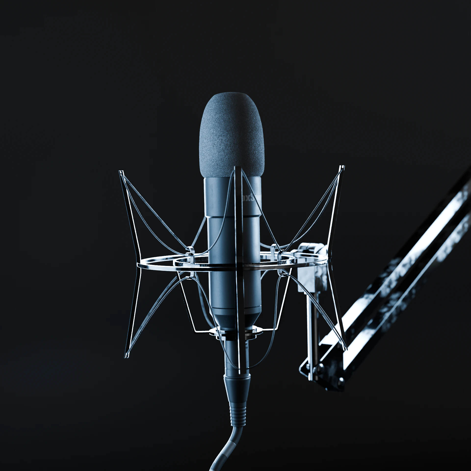 Microphone 3D Model .c4d .max .obj .3ds .fbx .stl .blend 