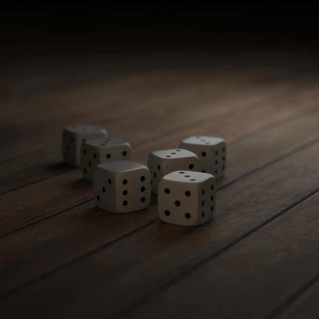 Simple dices scene 3D Model .c4d .max .obj .3ds .fbx .stl .blend 