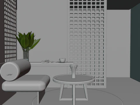Interior in Blender 3D Model