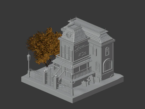 Haunted House 3D Model