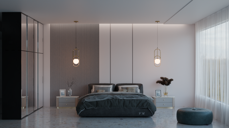 Bedroom 3D 模型 .c4d .max .obj .3ds .fbx .stl .blend 