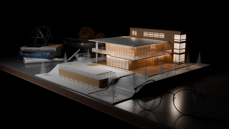Maket Architecture of the house 3D Model .c4d .max .obj .3ds .fbx .stl .blend 