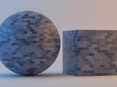 Prosedural blue tale wall material CG Textures