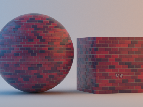 Prosedural blue tale wall material CG テクスチャ