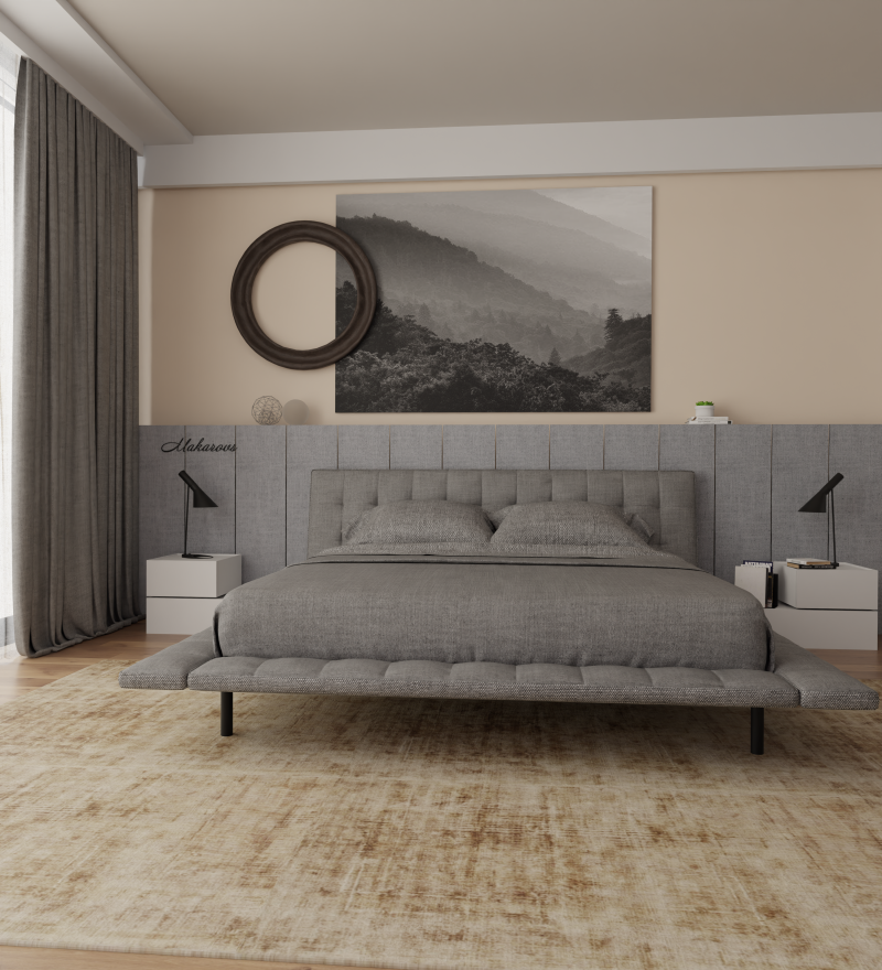Bedroom in soothing colors 3D Model .c4d .max .obj .3ds .fbx .stl .blend 
