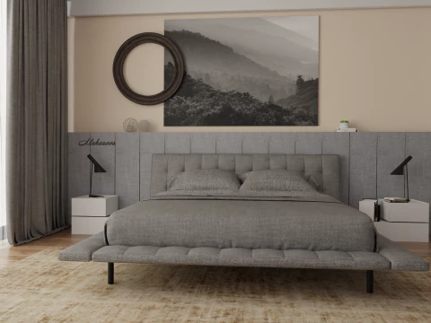 Bedroom in soothing colors 3D Model