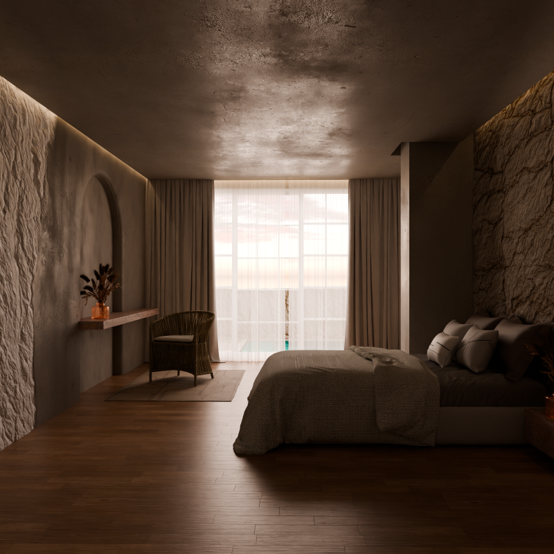 Bedroom 3D Модель .c4d .max .obj .3ds .fbx .stl .blend 