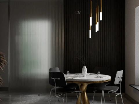 Modern kitchen design 3D Model