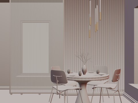 Modern kitchen design 3D मॉडल
