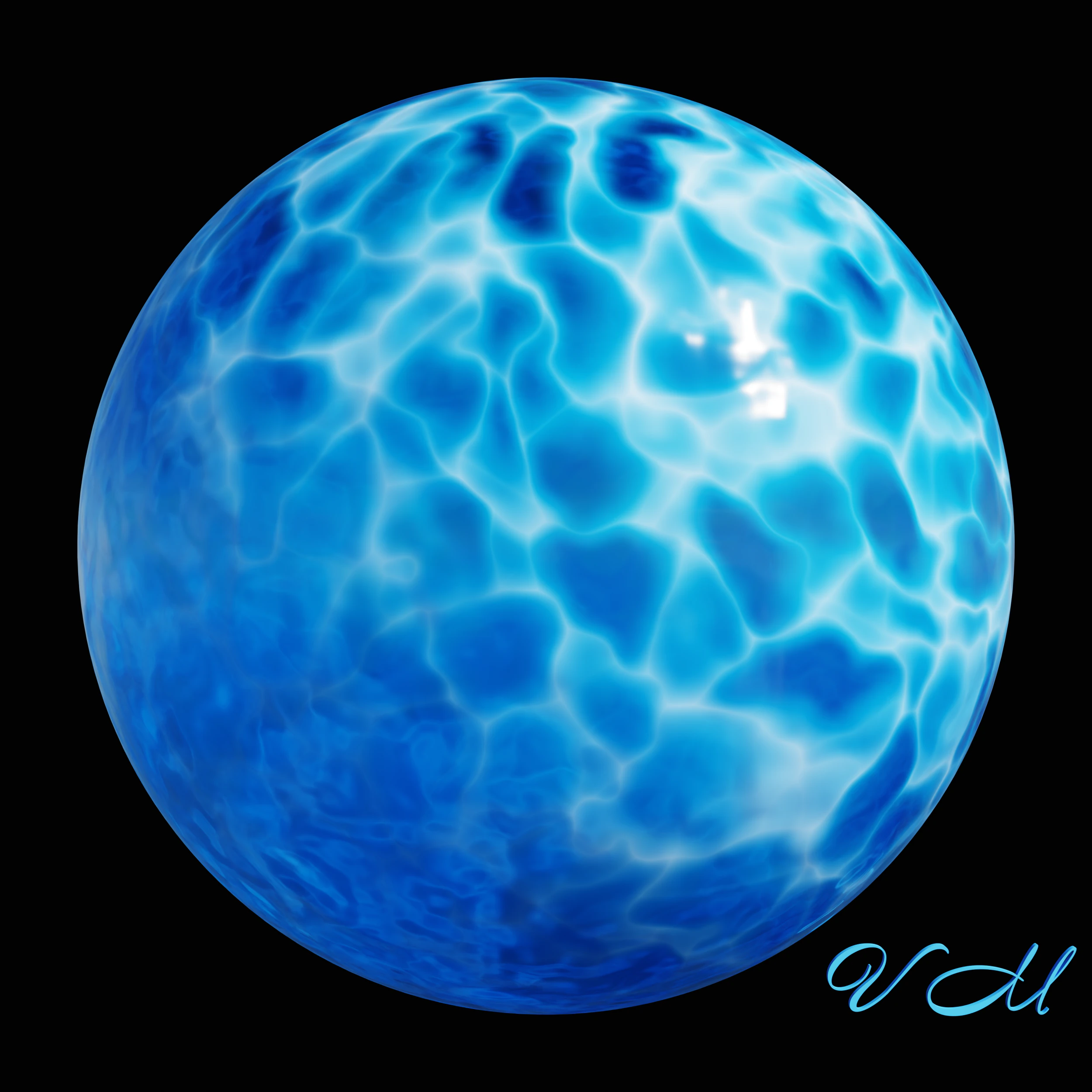 Procedural Stylized Water Caustics Material CG Textures .c4d .max .obj .3ds .fbx .stl .blend 
