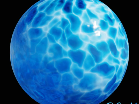 절차적 양식화된 물 화선 재질 CG 텍스쳐