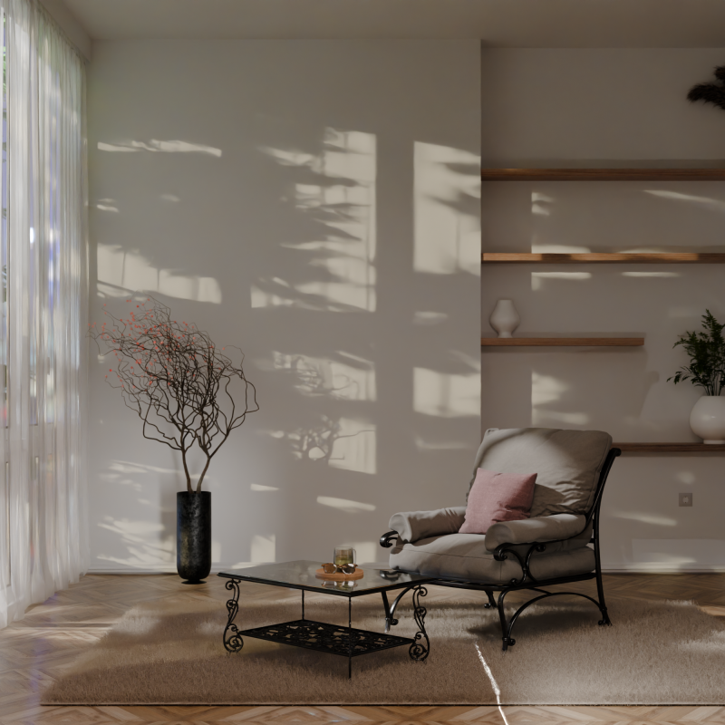 Living room 3D Model .c4d .max .obj .3ds .fbx .stl .blend 