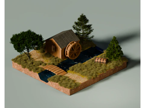 숲속의 아빈 3D 모델