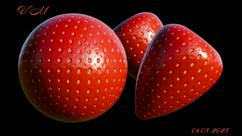 Procedural Strawberry Material 3D 模型 .c4d .max .obj .3ds .fbx .stl .blend 