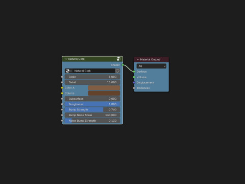Procedural Cork Materials CG Texturen